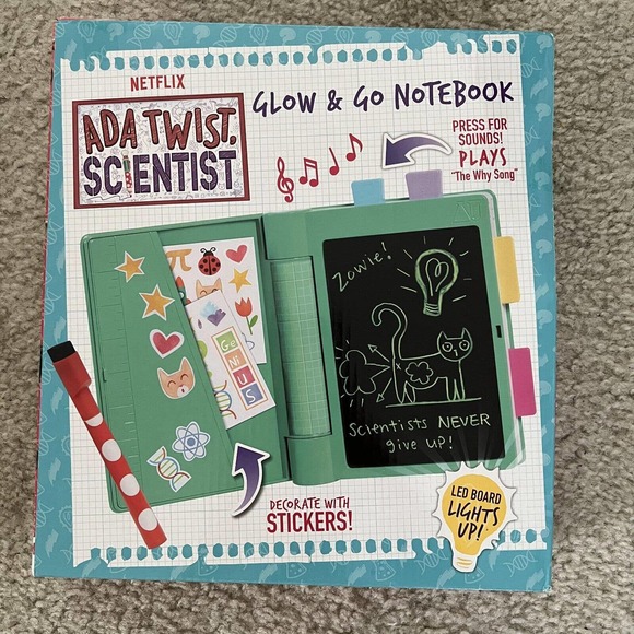 Netflix Ada Twist Scientist Glow and Go Notebook New in Box - Netflix Series - Picture 2 of 2